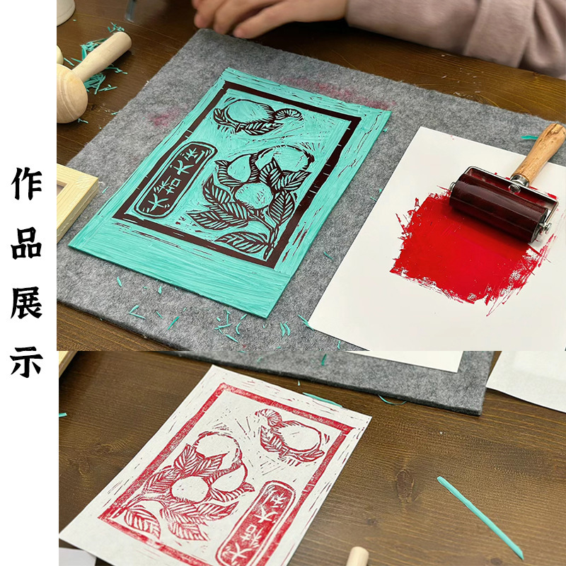 印刷インクローラーローラーゴムローラーブラシ 6 センチメートルアートペイントインクローラーボード絵画転写ツールゴムローラー|undefined