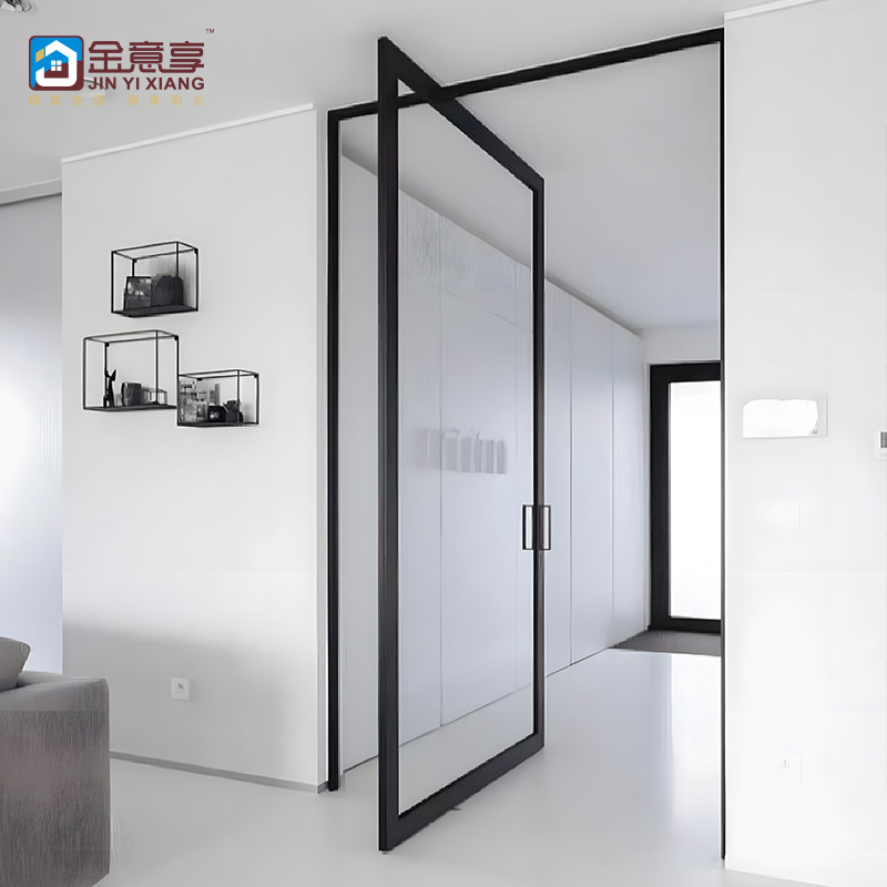Polarized Shaft Door Jml Aluminum Alloy Scroll Door Cross-Border European and American Model Entry Ultra-Narrow Glass Door Sealed Sound Insulation Polarized Shaft Door Jml Aluminum Alloy Scroll Door Cross-Border European and American Model Entry Ultra-Narrow Glass Door Sealed Sound Insulation