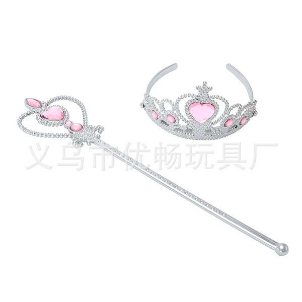 Crown and peach heart stick pink