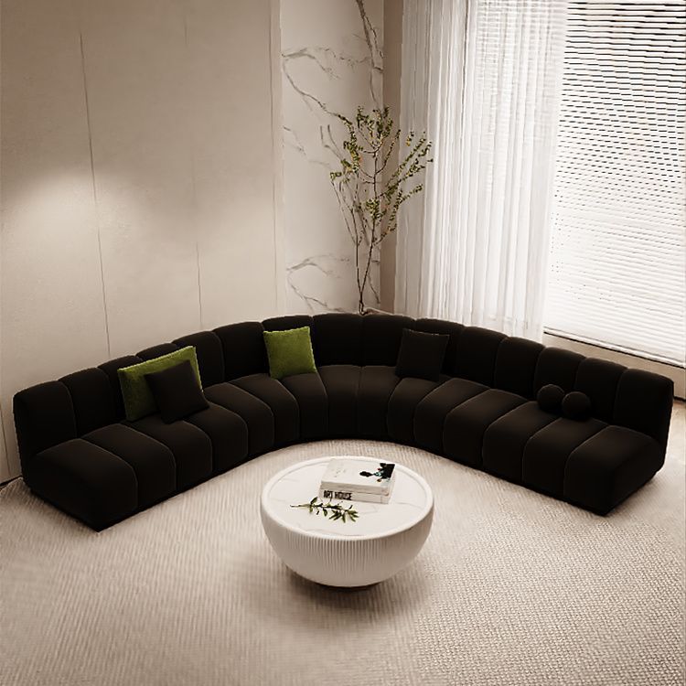 Trendy Minimalist Curved Corner Sofa L-Shaped High-End Beauty Salon Club Lounge Reception Hall Hotel