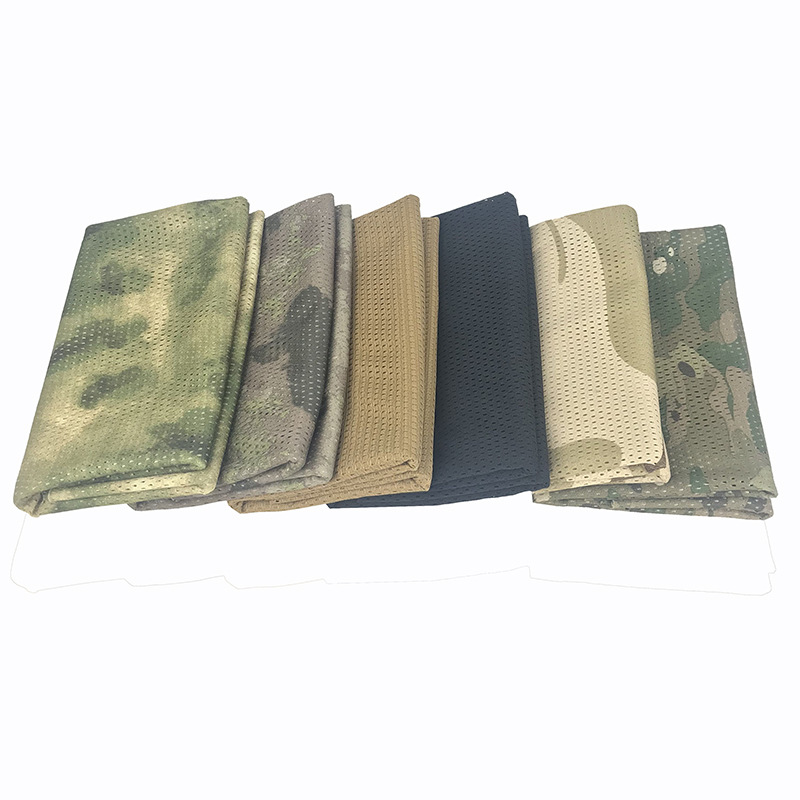 跨境亚马逊网布户外迷彩战术小方巾面料丛林迷头巾布