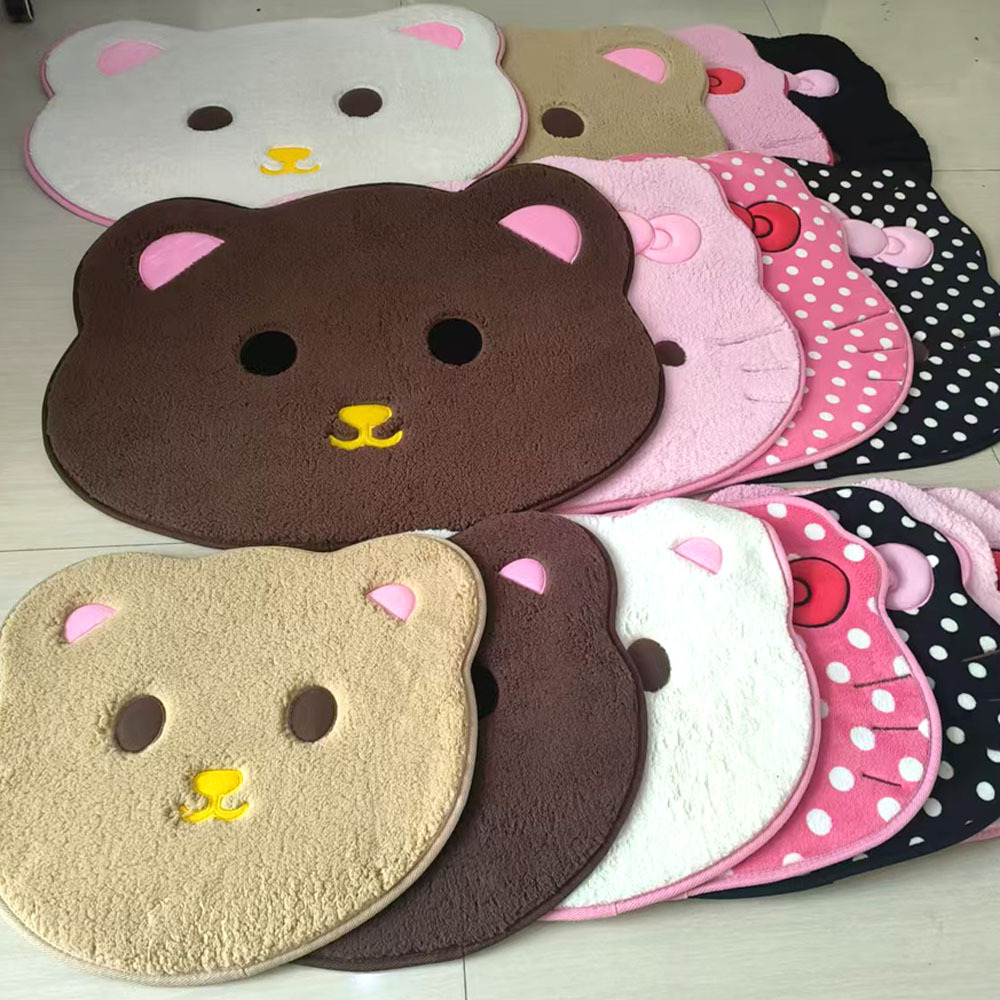 可爱卡通地垫家用卧室门垫床边地毯家居软饰50*60/75*90一件代发
