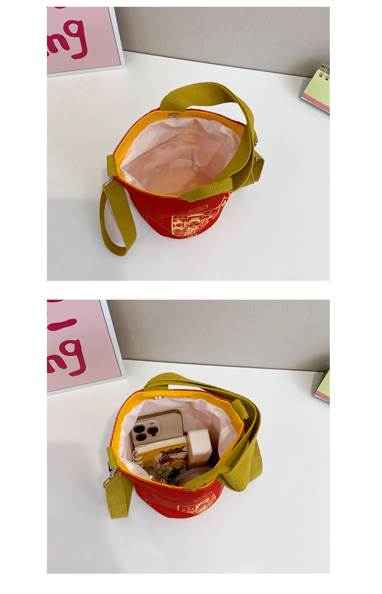 2025 New Year's Money bag, single-shoulder crossbody bag, portable handbag, red lucky bag for the Year of the Snake, canvas undefined