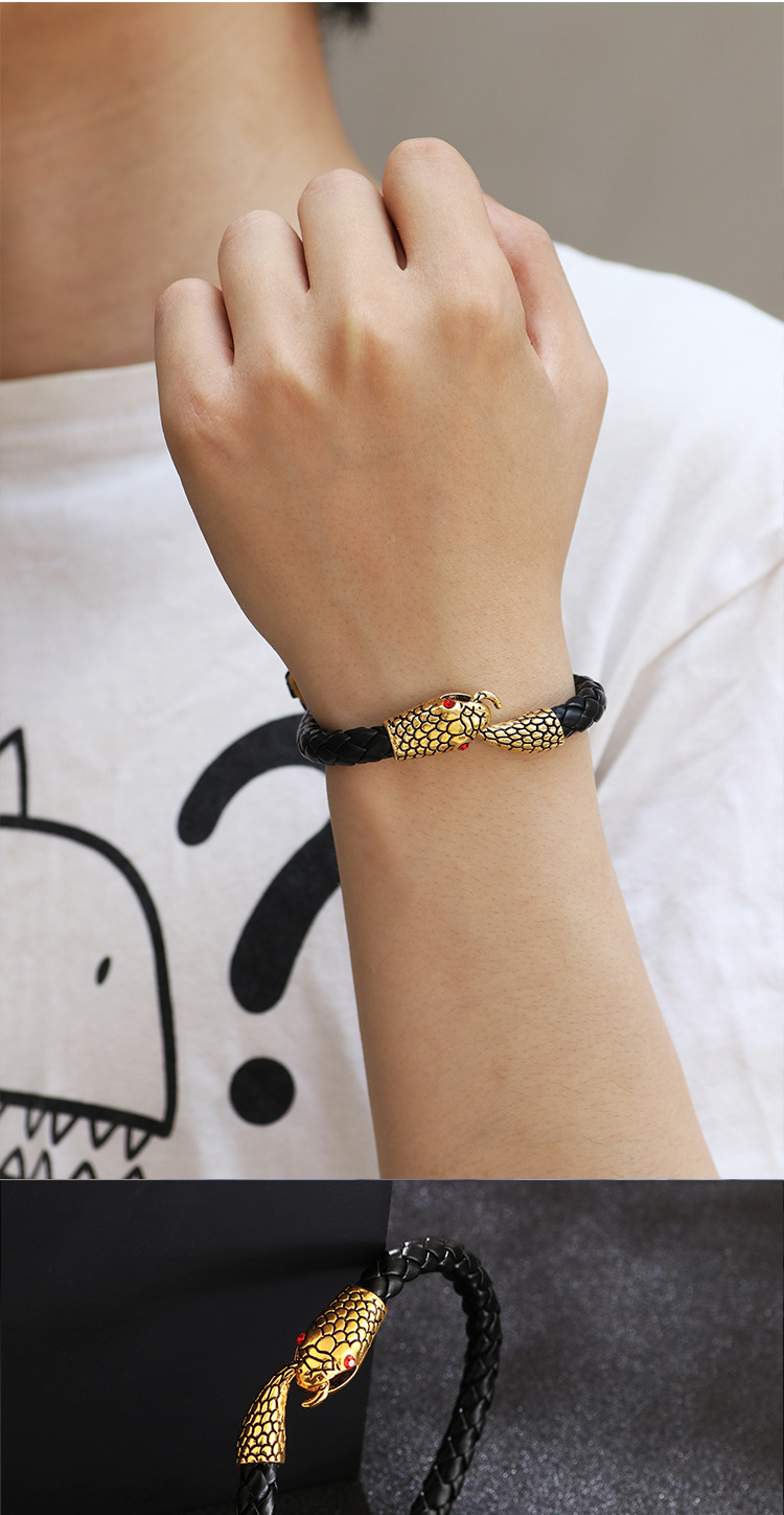 15g Weight No Inlaid Inlay Material Simple Style Animal No Inlaid Men'S Bracelets Men Cord & Leather Bracelets