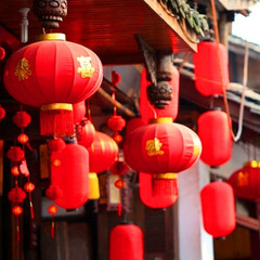 Factory Direct Supply Winter Melon Lantern Red Lantern Elliptical Korean Style Brushed Lantern Wedding Lantern Printed Advertisement