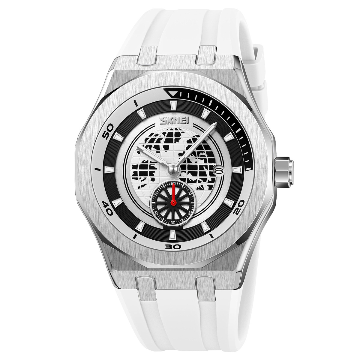 Fábrica directa para hombres reloj de pulsera de tierra naranja silicona correa de cuarzo impermeable al por mayor venta en caliente transfronteriza