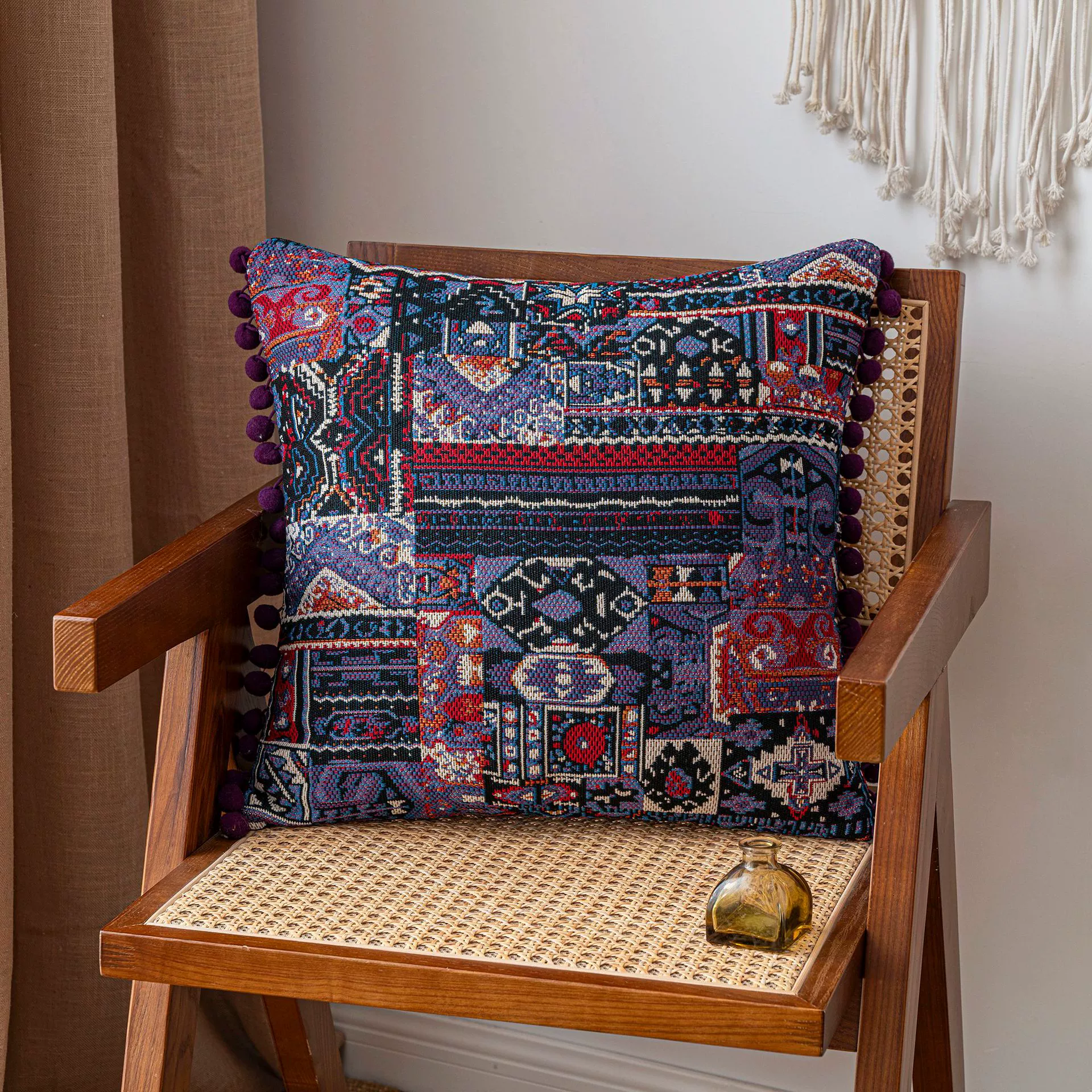 Decorative retro pillow / cushion, floral & patterned designs, sizes 30×50 cm and 45×45 cm