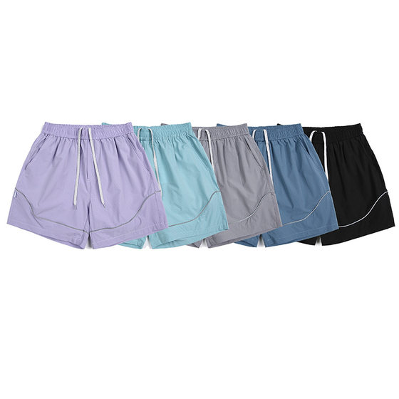 Ru-Meng Sports Outdoor Moisture Absorption and Sweat-wicking Cool Sports Cycling Shorts Men's and Women's Summer COOLMAX Quick-drying Mid-length Pants