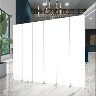 Office Screen Partition Wall Simple Modern Company Background White Sliding Folding Mobile Living Room Factory Wall Panel
