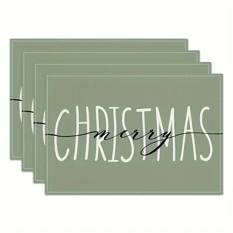 Transfronterizos lino almohadilla de mesa Aliexpress TEMU Amazon almohadilla de mesa cuadrada búfalo rojo almohadilla de Navidad Día de la Independencia