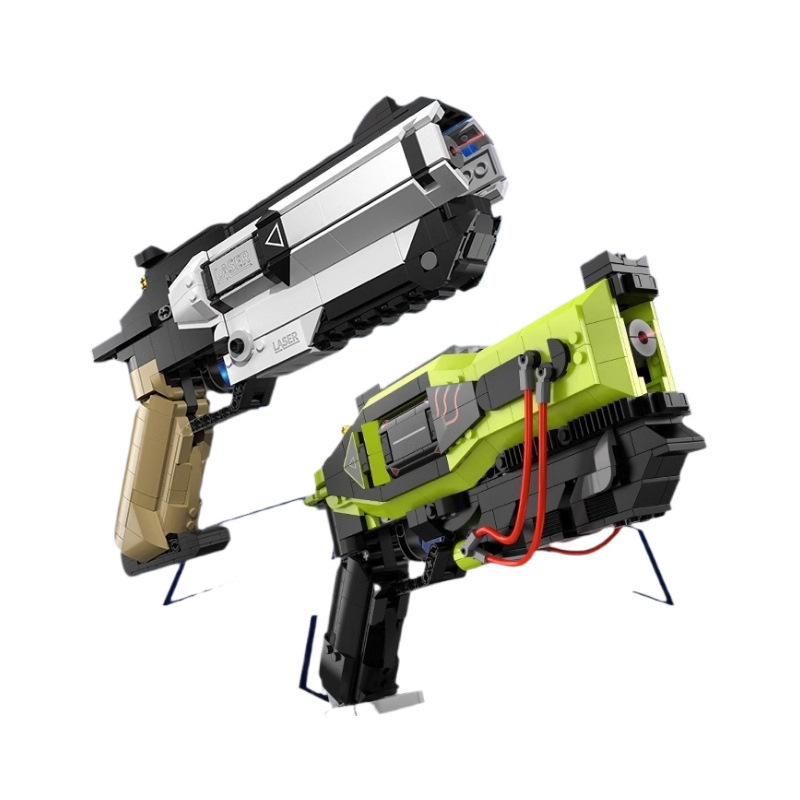 Doble acoplamiento C81057 láser contra el montaje de pistolas de bloques puede disparar juguetes infantiles de alta dificultad regalo de pistola image 6