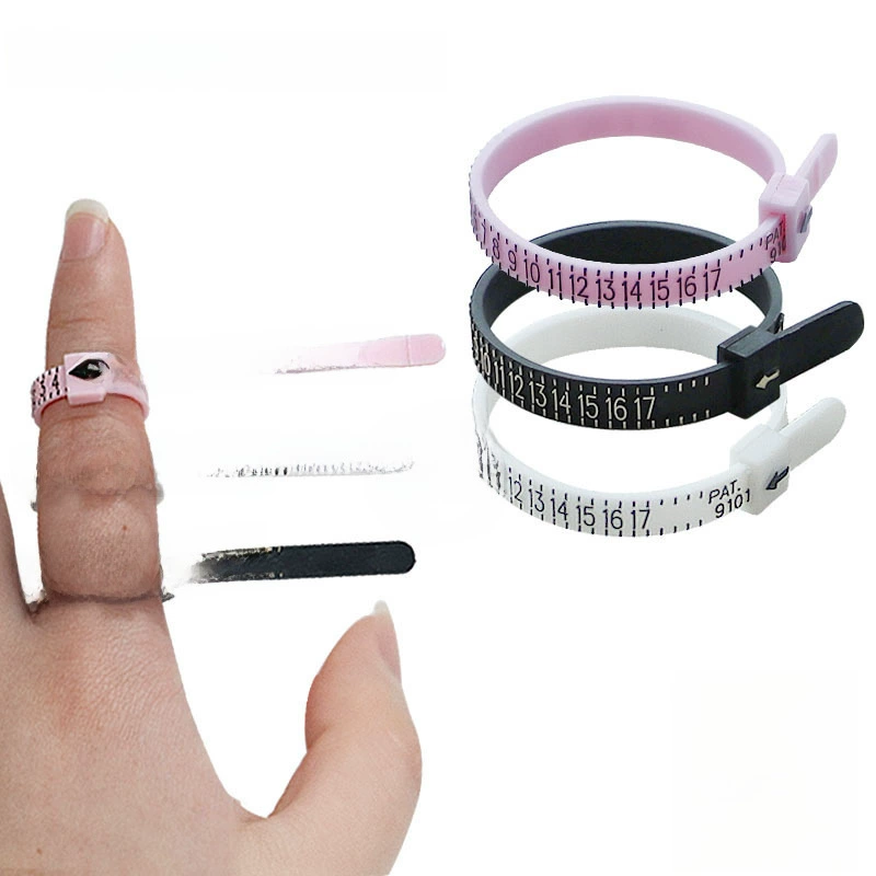 Meidu Circle Port British Code Measure with Circle Circle Ring Black Soft Glot Fingers Size Size Jewelry Tools