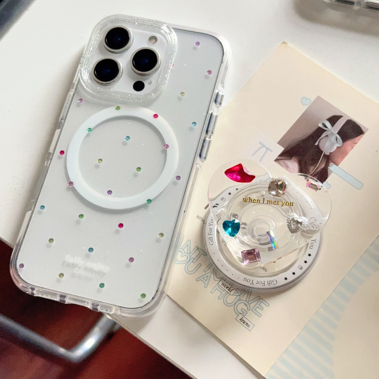 Diamante de puntos de color de dopamina simple para Apple 16ProMax funda para teléfono móvil 15Pro love 14/13 nuevo 15PM