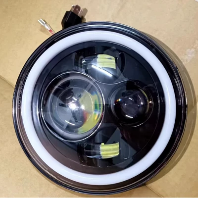 Cross-Border Factory 7inch Wrangler Bj212 Car Led Headlights Full Circle Harley Motorcycle Daytime Running Lights Front Headlights