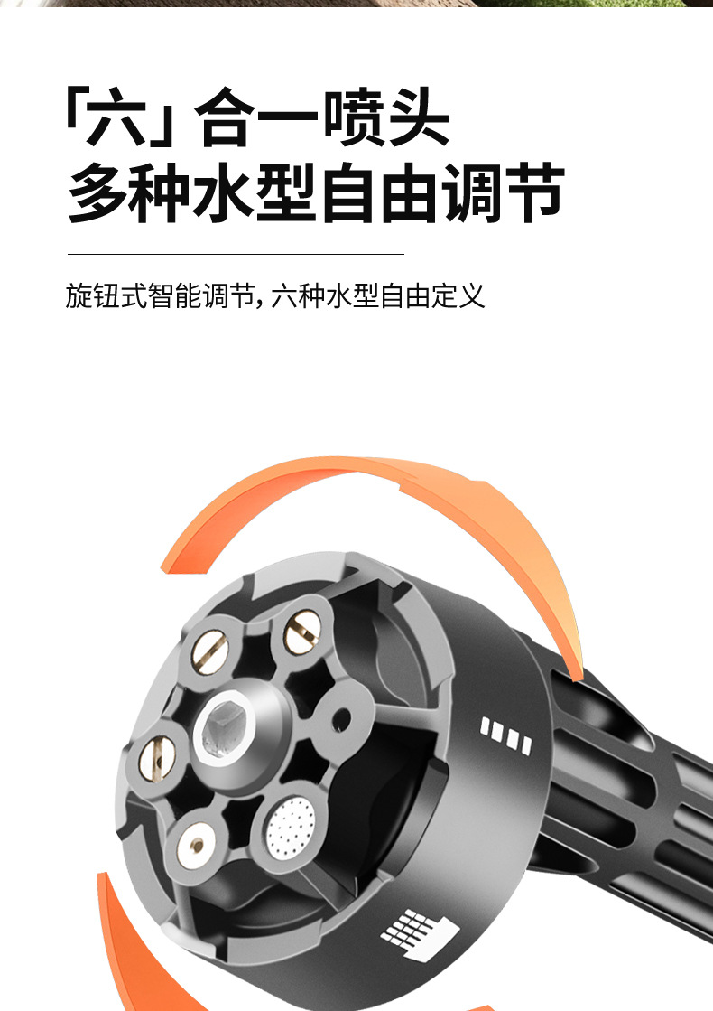 Wireless High-Pressure Car Wash Water Gun, Foldable Bucket, Portable Wireless Car Wash Spray Gun with Water Tank, Car Wash Gun for Cross-Border Use