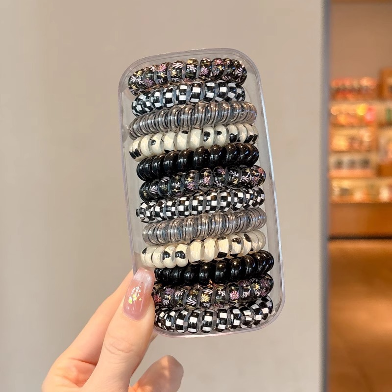 Línea telefónica anillo para el cabello femenino 2025 nueva cuerda para la cabeza sin costuras banda de goma elástica de alta calidad tocado de cuerda para el cabello coreano