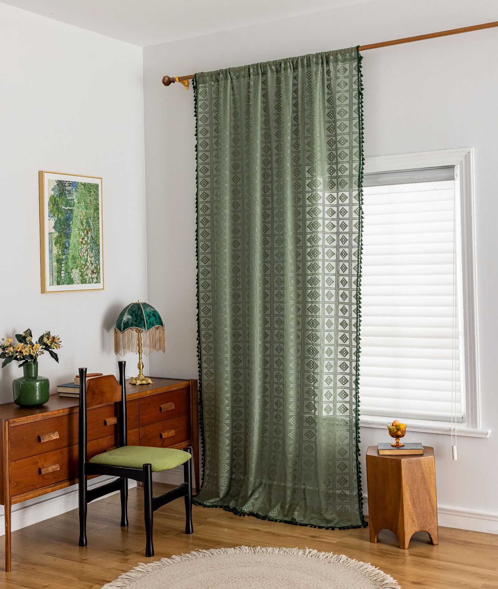 Lace Sheer Curtains Bohemian Window Fabric For Home Decoration_voghion.com
