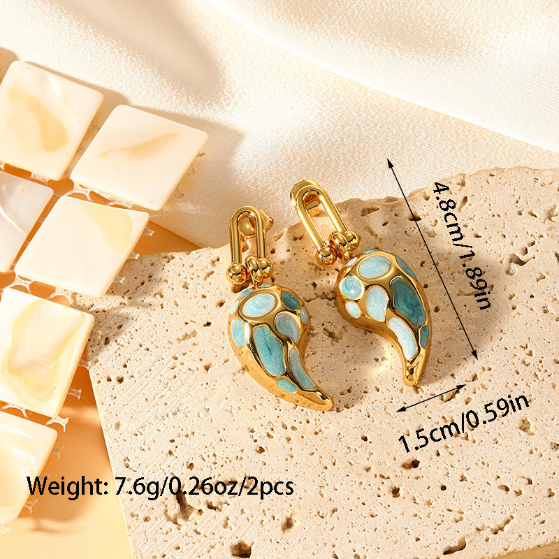 10g Weight Titanium Steel Ear Needle Material Ear Studs Classification 1 Pair Quantity Daily, Street Occasion Titanium Steel Material Geometric Pattern All Seasons Season Women's Gender Plating Design Retro, Commute Style 1 Pair Retro Commute Geometric Plating Titanium Steel Ear Studs 24