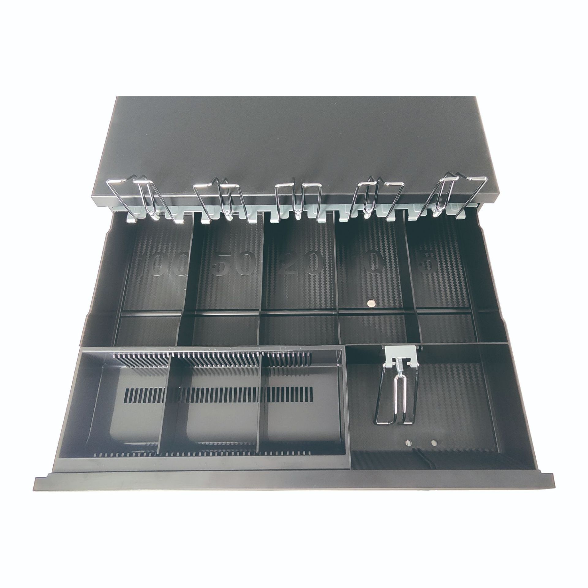 Caja de efectivo comercial POS de tres velocidades de seis cuadrículas AB450