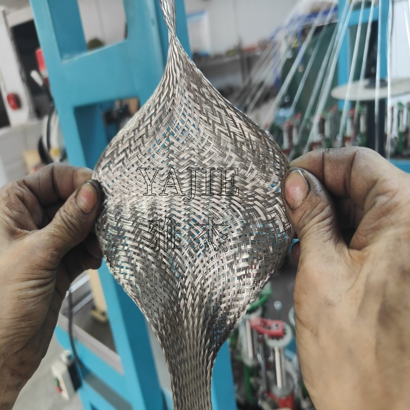 Stainless steel woven strap 304/316L stainless steel woven mesh metal telescopic
