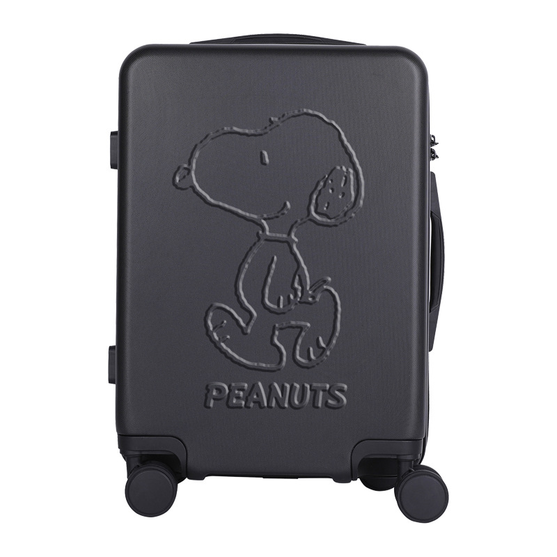 Snoopy equipaje femenino fresco trolley caso de contraseña de viaje estudiante masculino caso de cuero de dibujos animados caso de entrega de una sola pieza