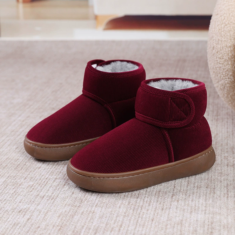 Толстая мужская и женская теплая хлопчатобумажная обувь нескользящая толстая подошва