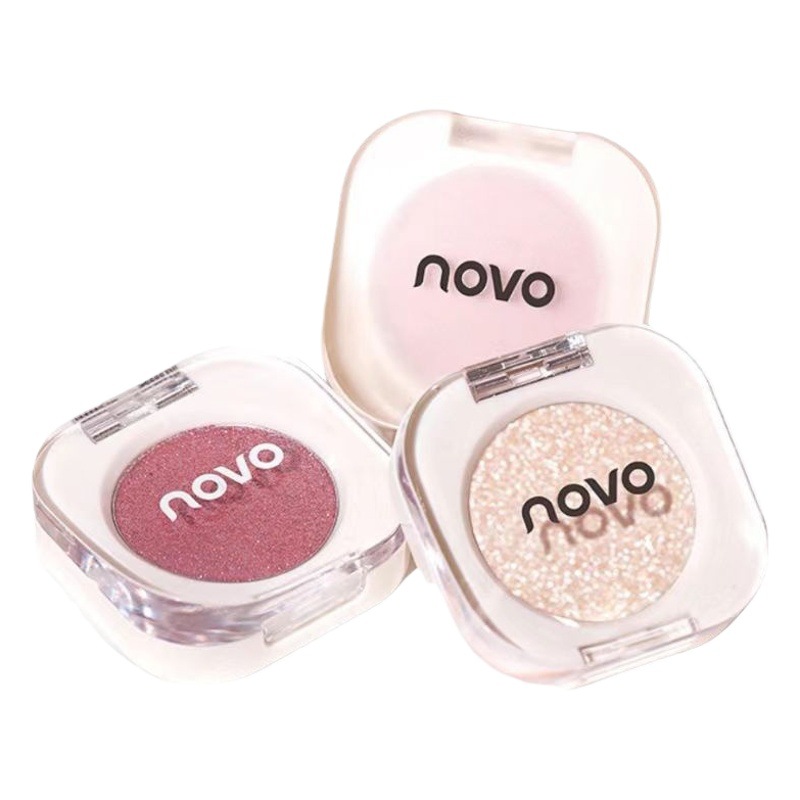 NOVO5988 monochrome eye shadow matte low saturation pearlescent fine shiny crystal sweat-proof high appearance small and convenient
