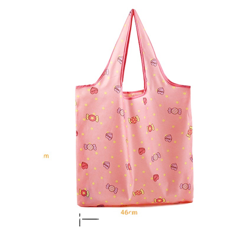 Nueva bolsa de compras plegable de gran capacidad, bolsa de compras para supermercado, bolsa de almacenamiento cuadrada de tela floral, nicho de estilo k, tamaño mediano 4665