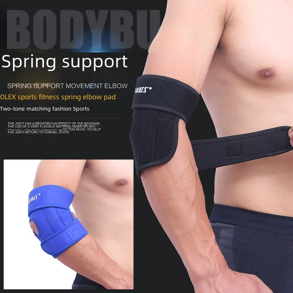 Basketball tennis elbow protector sports protective winding adjustable spring support breathable elbow protector wholesale in stock