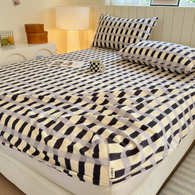 Cama de algodón grueso y molido, una sola pieza de algodón puro otoño y invierno, nueva cubierta de colchón doble