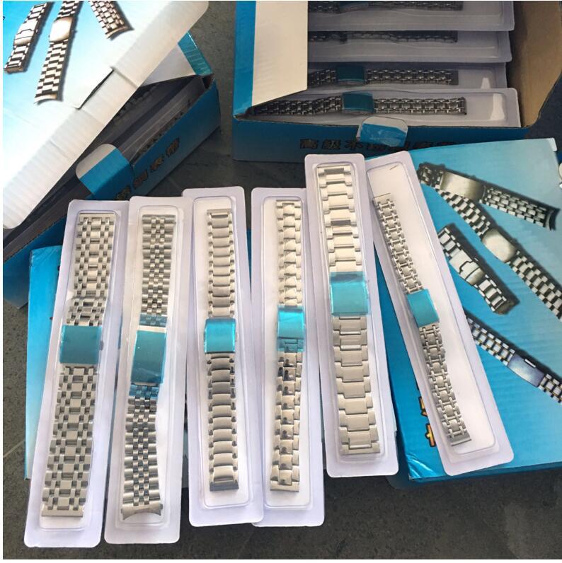 手表配件 不锈钢实心表带 全钢表链 男式女式实心钢带 随机款式