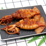 香辣鱿鱼整只即食超大网红海鲜熟食麻辣轰炸大鱿鱼须500g八爪鱼