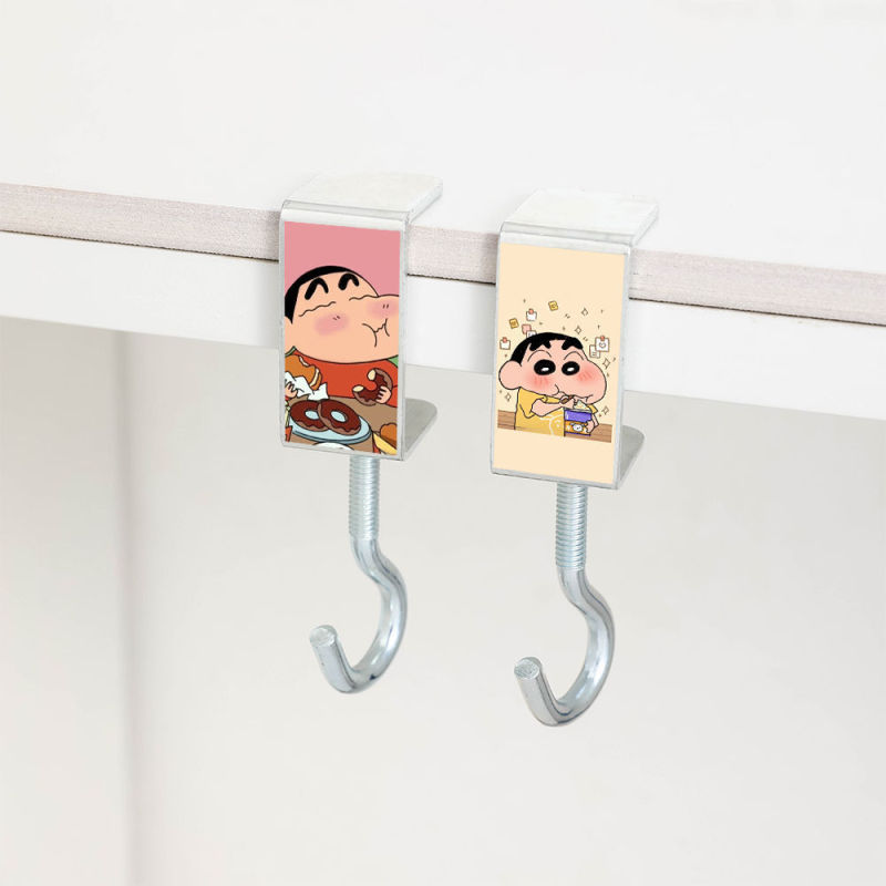 クレヨンしんちゃんフック学生デスクバッグフックアーティファクトステンレス鋼タイプパンチフリー取り外し可能なバッグフック|undefined
