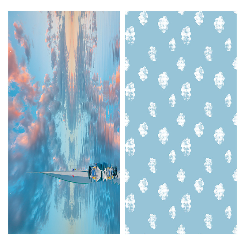 Sail on the Sea-Double-sided Velvet Fabric-[Double-sided Printing]