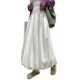 White Flower Bud Skirt Women's Spring and Summer 2025 Mid-length High Waist Slimming Small French Umbrella Skirt A- Line Skirt