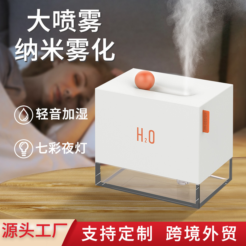 Nuevo humidificador de aromaterapia de escritorio para dormitorio y oficina, luz nocturna colorida, pequeño, hidratante, silencioso y humectante