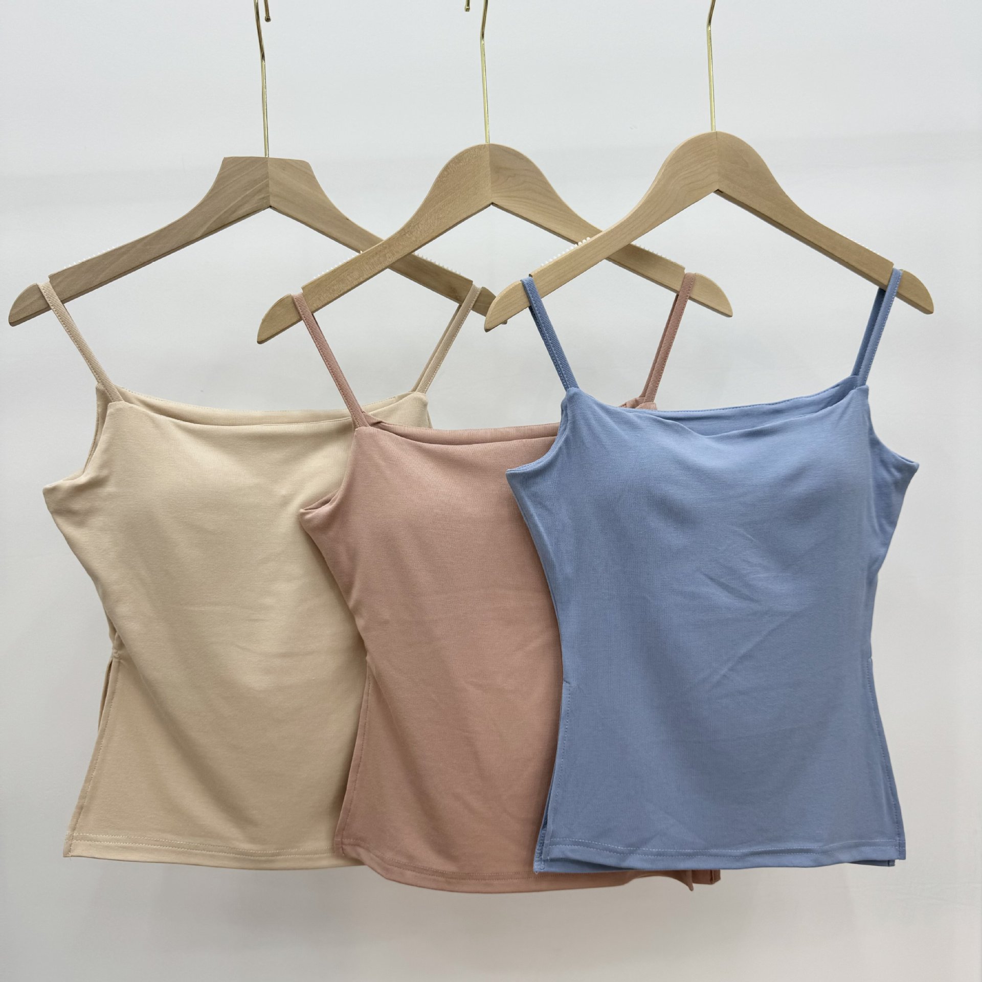 Pure Lust Style Literary Retro Small Sling with Diagonal Slits and Asymmetrical Straps with Breast Pads and Camisole Inside