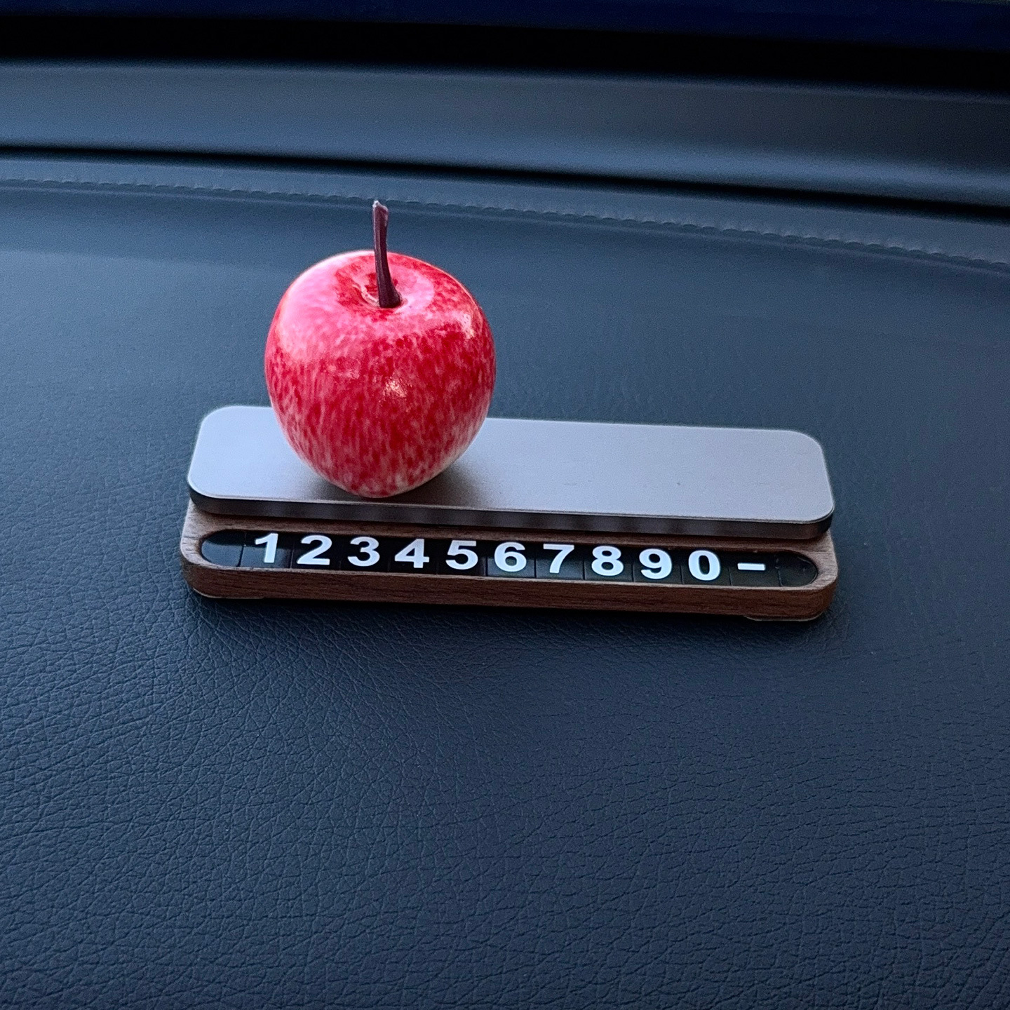 Cartoon Apple Parking Number Plate, Convenient and Creative Temporary Parking Number Plate, Cute Parking and Moving Car Number Plate