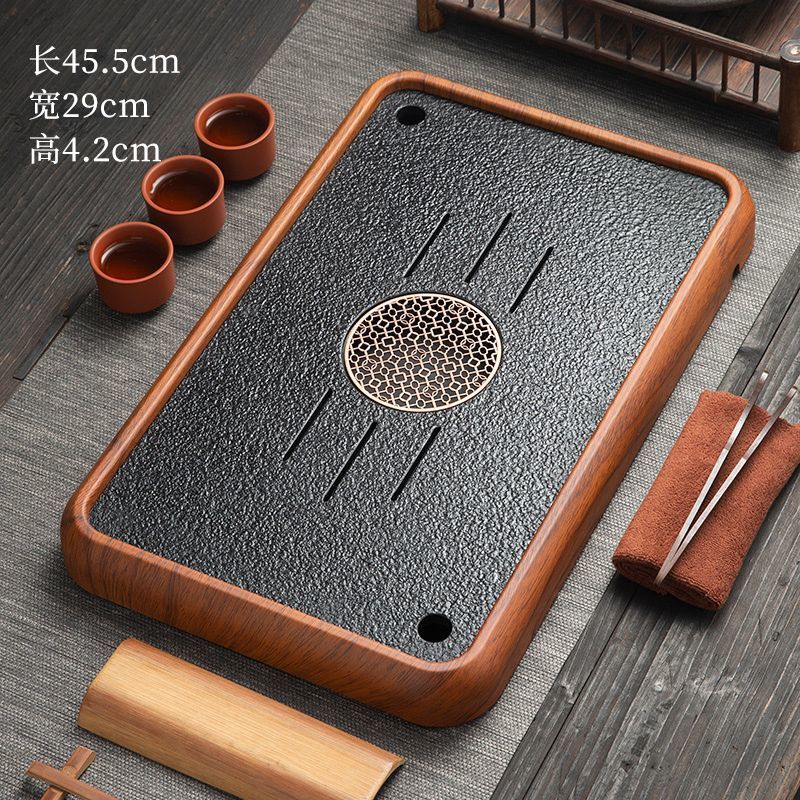 2025 nuevo estilo imitación Wujinishi bandeja de té mesa de té juego de té pequeño bandeja de drenaje mesa de burbujas secas bandeja de té para el hogar