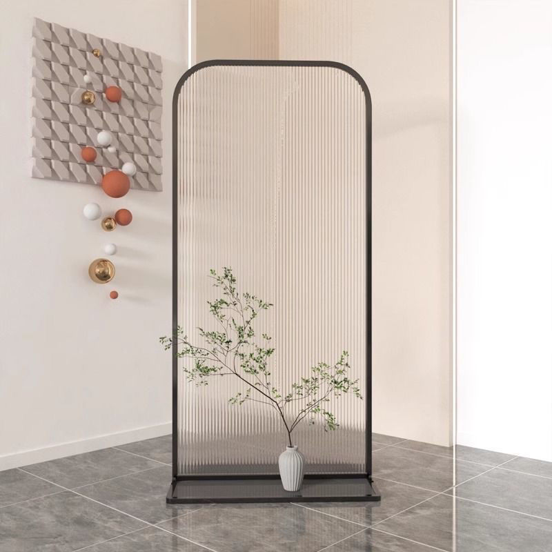 Movable Floor-To-Ceiling Screen Partition Without Punching Holes for Entry into the Living Room Changhong Glass Blocks the Entrance to the Master Bedroom