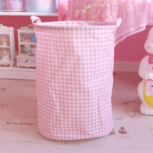 Household dirty laundry basket foldable waterproof dirty laundry drum dirty clothes storage basket cotton linen laundry basket toy storage bucket bag
