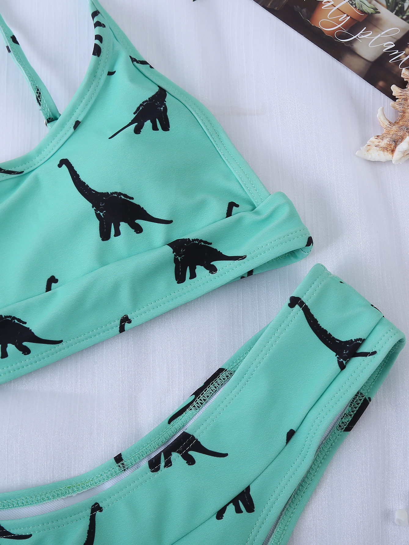 Dinosaur Print U-Neck Bikini NSFPP104723