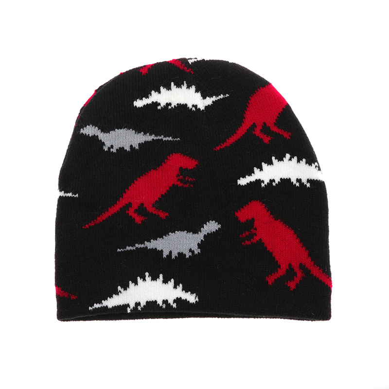 Wool Cap Hats Type Daily Occasion Boy's Cute Dinosaur Jacquard Wool Cap