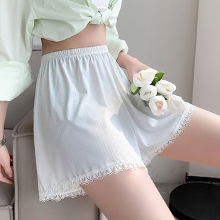 Summer Thin Lace Leggings for Women to Wear at Home, Loose Three-Point Shorts, Breathable Ice Silk Safety Pants for Women