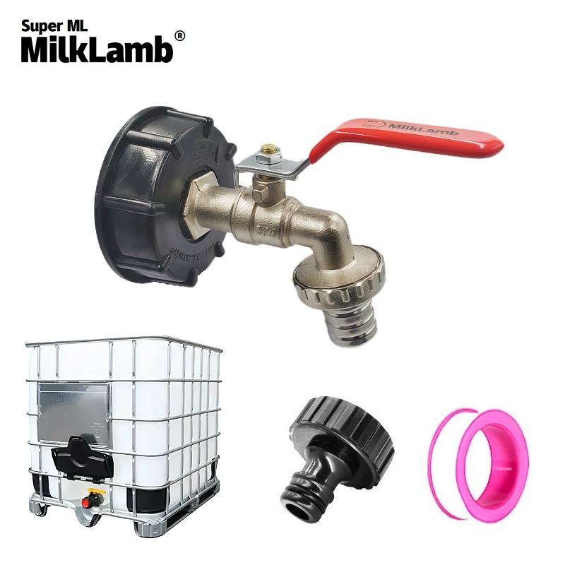 Трансграничный Специально для 3/4x1 цинкового сплава кран iBC тонна ствол переплета крышка комплект сплава водяной рот [красный]