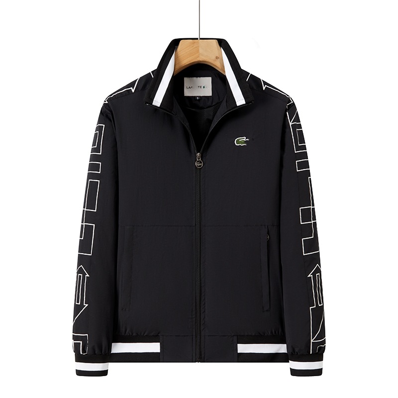 High-quality foreign trade product: Embroidered crocodile logo stand-up collar jacket, men's cardigan, high-quality top