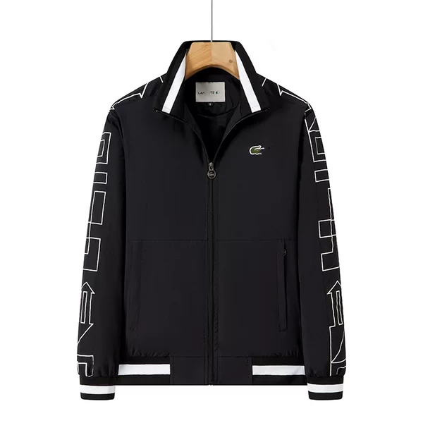 High-quality foreign trade product: Embroidered crocodile logo stand-up collar jacket, men's cardigan, high-quality top