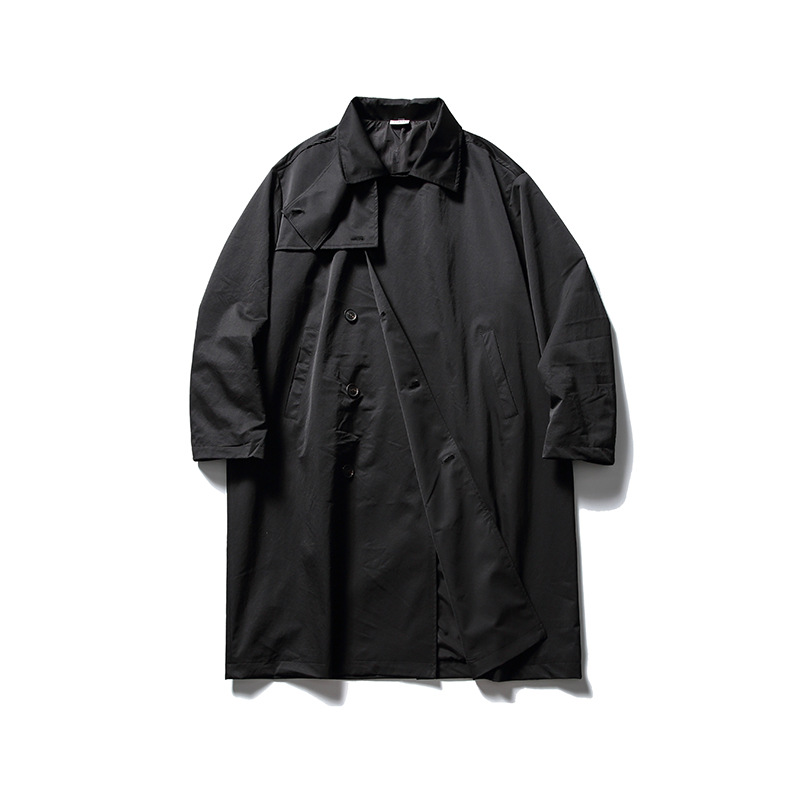 Autumn retro solid color trench coat for leisure