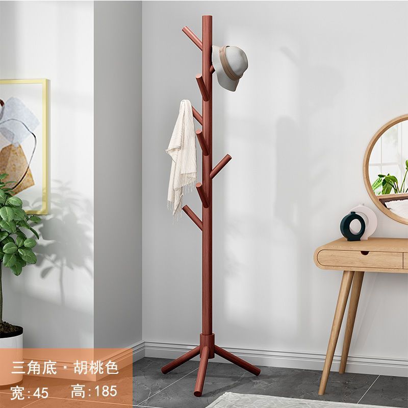 衣帽架实木落地简约现代挂衣架子简易衣服卧室整理家用客厅收纳架|undefined