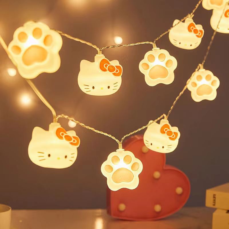 Cross-border new Hello Kitty lamp string preferred LED girl heart room ins style room decoration lamp atmosphere lamp